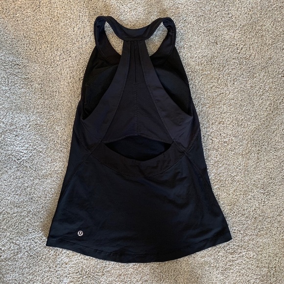 Black Tank with built in bra - Picture 2 of 3
